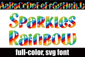 Sparkles Rainbow Fonts for Design Projects & Ideas