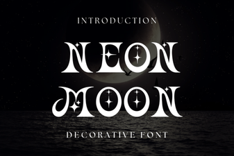 Light Your Designs with Neon Moon Font