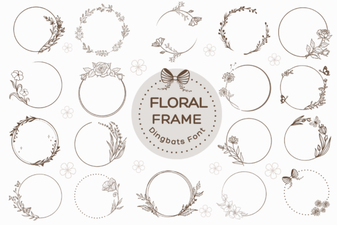 Floral Frame Fonts for Beautiful Invitations and Cards