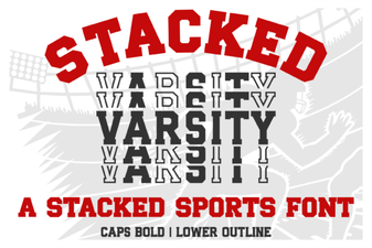 Design with Stacked Varsity Lettering Styles