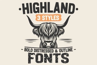 Elevate Your Designs with the Highland Bundle Font Collection
